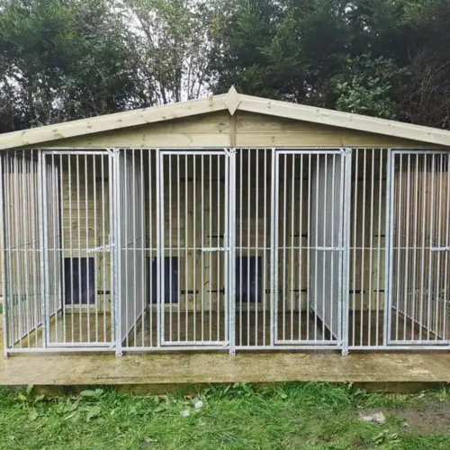 13 X 8 ft Four Bay Dog Kennel