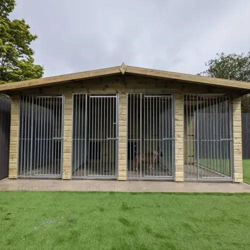 16 X 10 ft Four Bay Dog Kennel