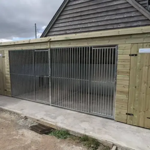 19 X 5 ft Pent Duo Dog Kennel