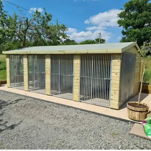 20 X 8 ft Four Bay Dog Kennel