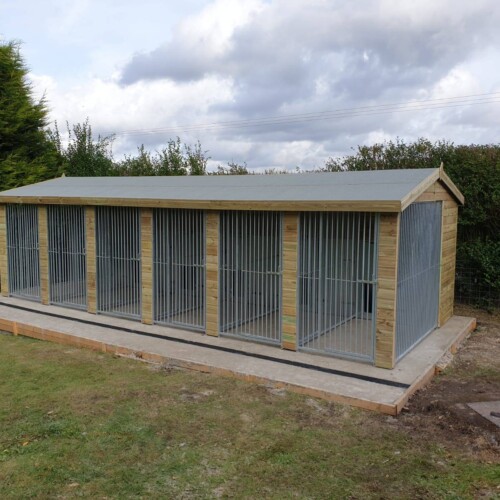 24 X 10 ft Six Bay Dog Kennel