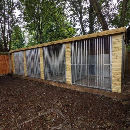 27 X 12 ft Four Bay Dog Kennel