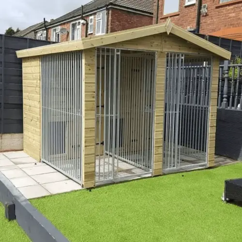 8 X 8 ft Double Dog Kennel