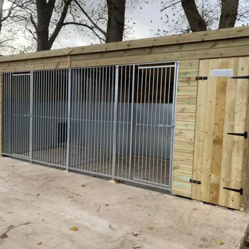 19 X 4 ft Pent Duo Dog Kennel